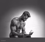 Gigachad reading book