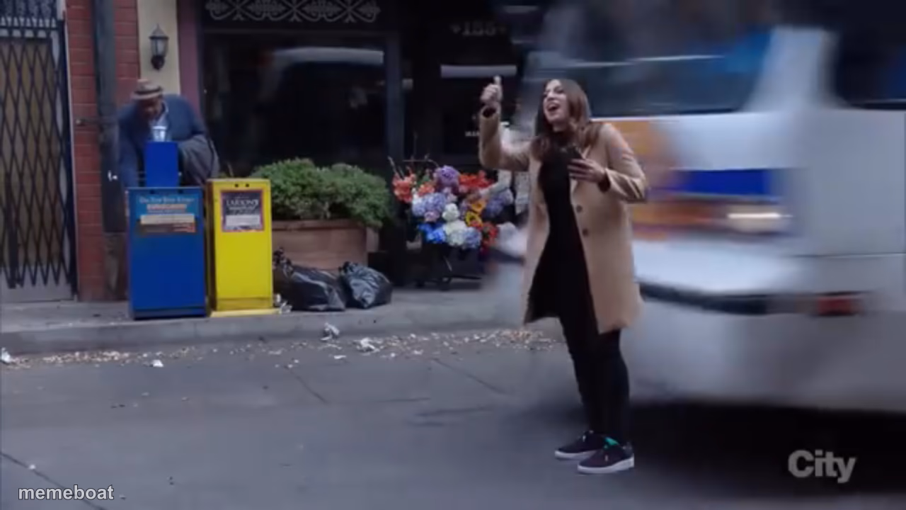 Gina gets hit by a bus - meme generator image preview
