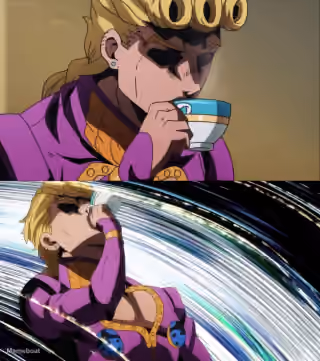 Giorno Giovanna Drinking Tea