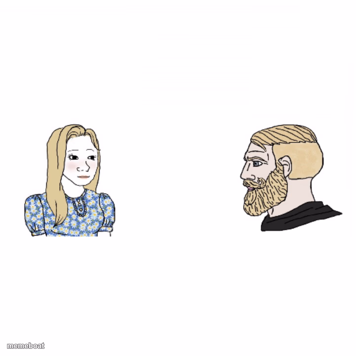 Girl and Yes Chad - meme generator image preview
