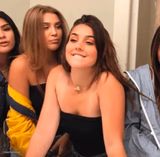 Girl bite lips