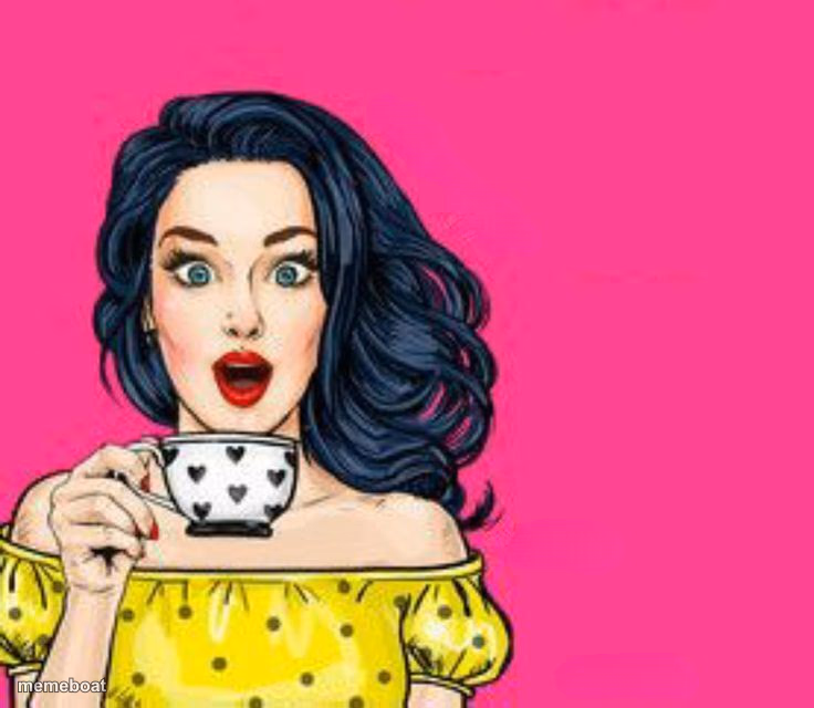 Girl Drinking Coffee - meme generator image preview