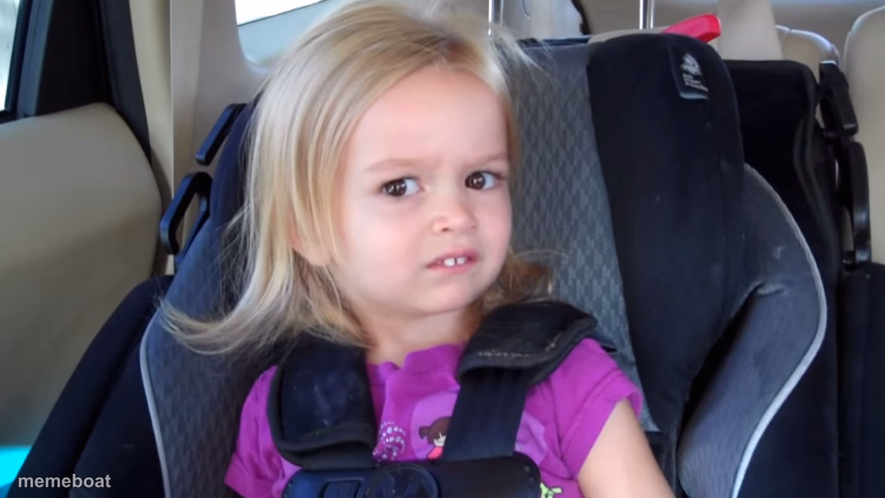 girl in car seat - meme generator image preview