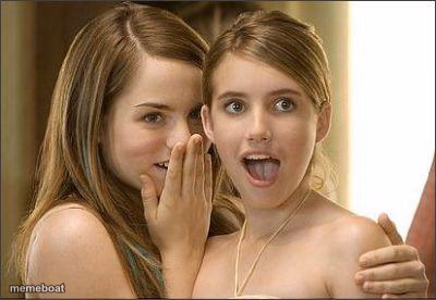 Girls gossiping - meme generator image preview