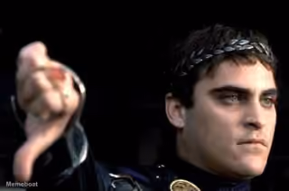 Gladiator thumbs down