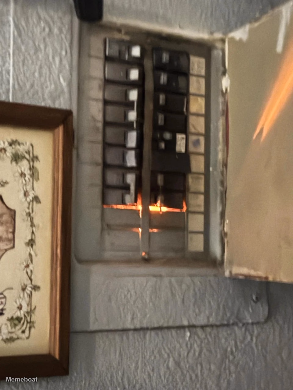 Glowing Electrical Panel - meme generator image preview