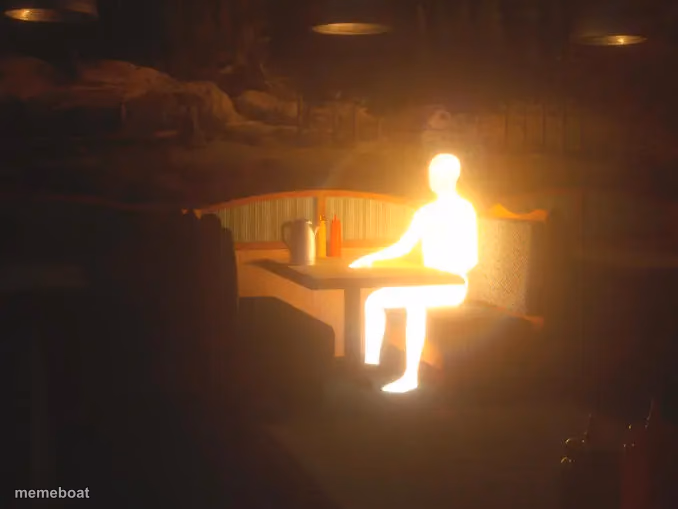 Glowing Man - meme generator image preview