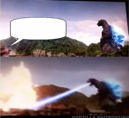 Godzilla Hates X - meme generator image preview
