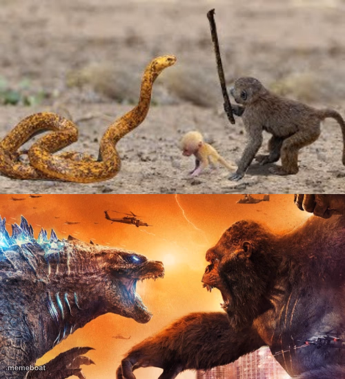 Godzilla vs. King Kong - meme generator image preview