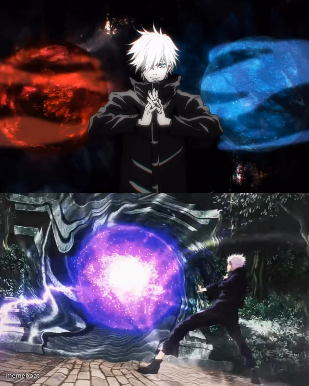 Gojo Satoru Hollow purple - meme generator image preview