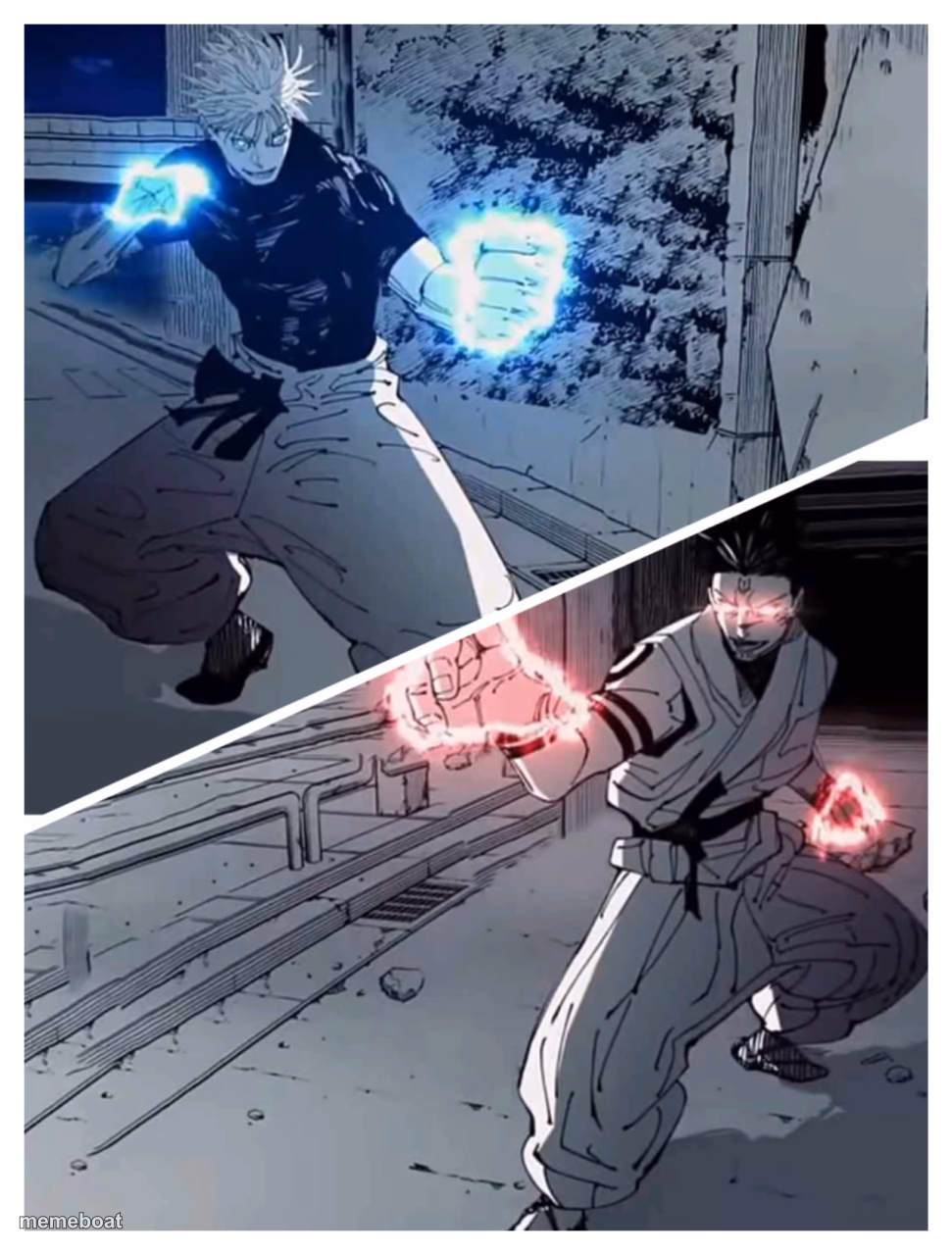 gojo vs sukuna meme template - meme generator image preview