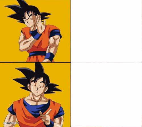 Goku drake - meme generator image preview