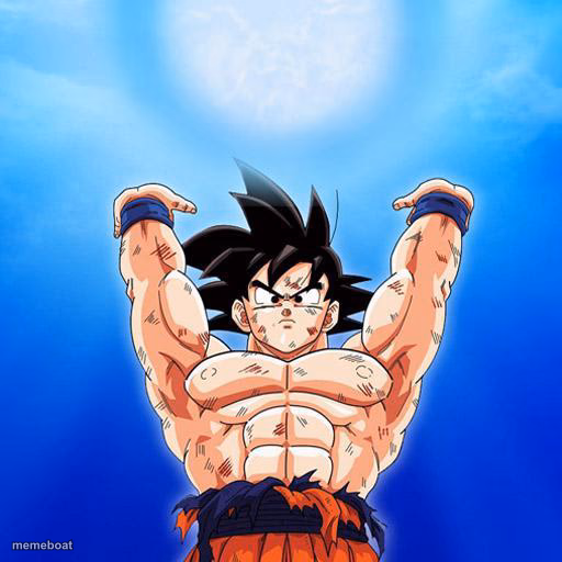 goku spirit bomb - meme generator image preview