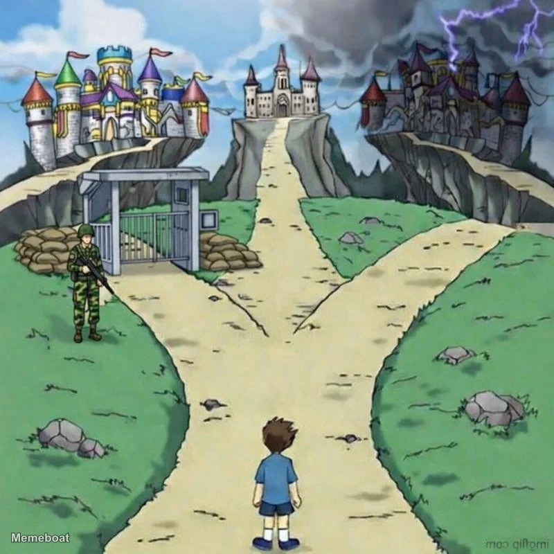Good Mediocre and Bad Path But the Good Path Is Off Limits - meme generator image preview