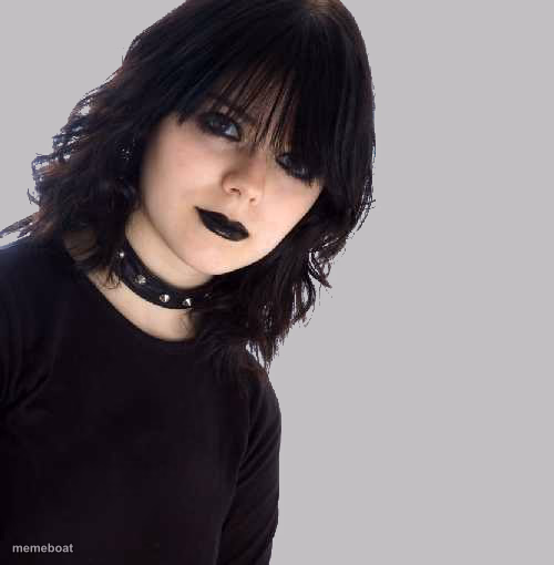 goth girl 500x510 mid gray background - meme generator image preview