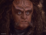 Gowron, His eyes crazy.