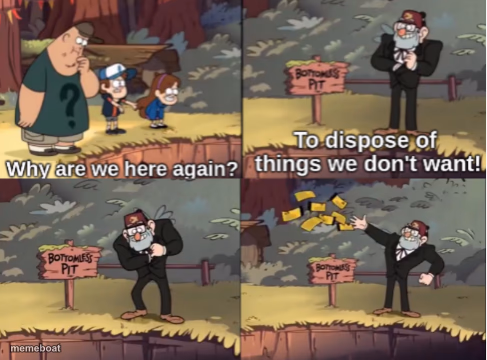 Gravity Falls Bottomless Pit - meme generator image preview
