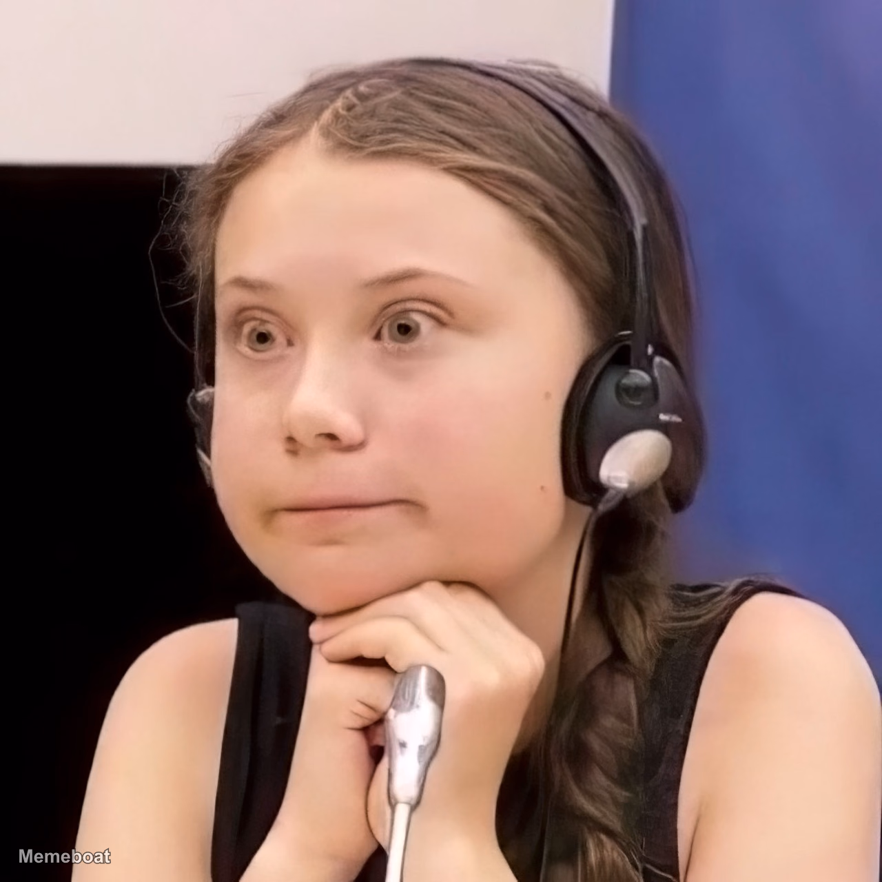 Greta Thunberg Listening - meme generator image preview