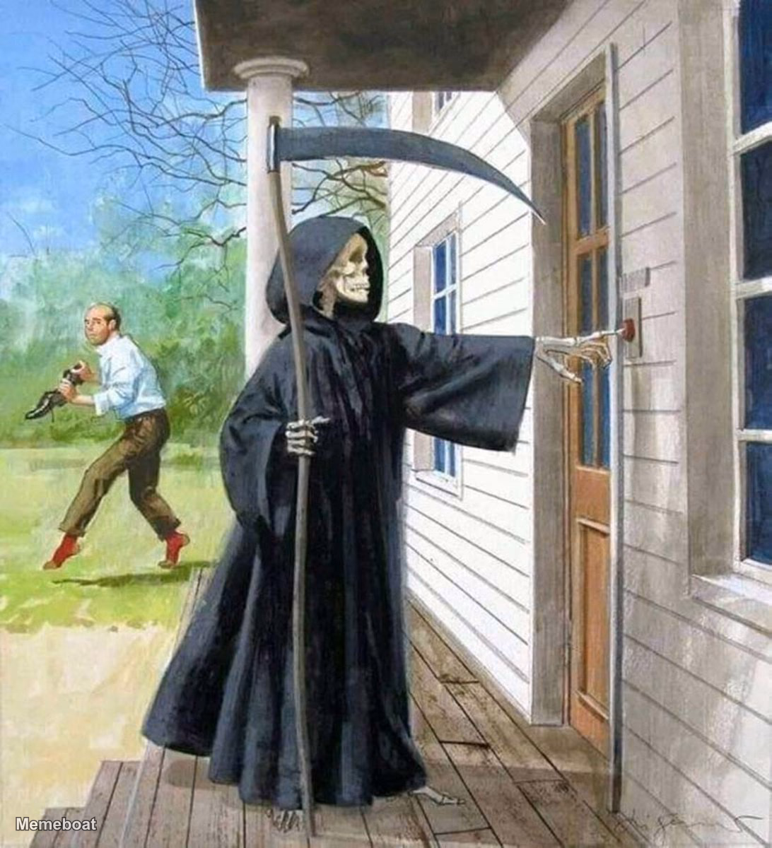 Grim Reaper Knocking - meme generator image preview