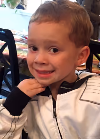 Grinning Child Awkward Smile