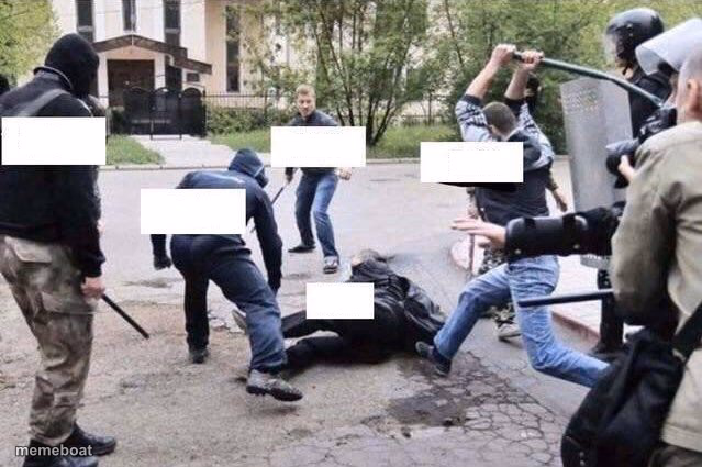 Group Beating - meme generator image preview