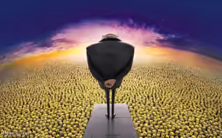Gru Standing Over Minions