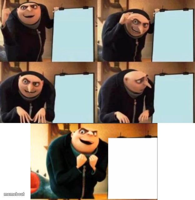Gru's plan 5 panel - meme generator image preview