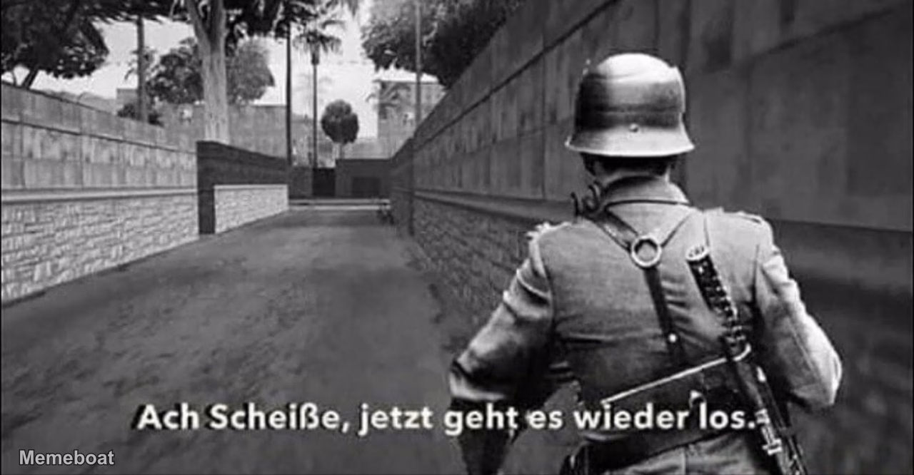 GTA Ah Shit Here We Go Again German - meme generator image preview