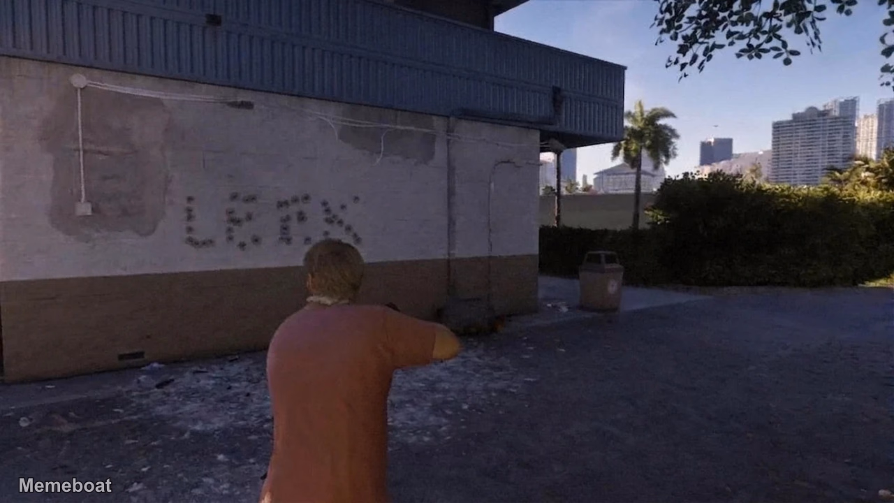 GTA VI LEEK Bullet Hole Graffiti - meme generator image preview