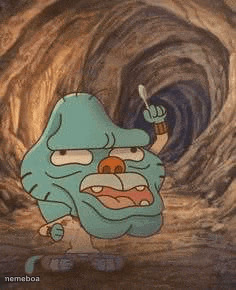 Gumball pointing up - meme generator image preview