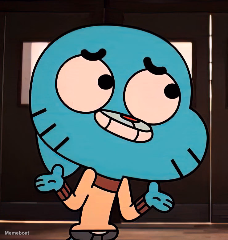 Gumball Sweat Reaction - meme generator image preview