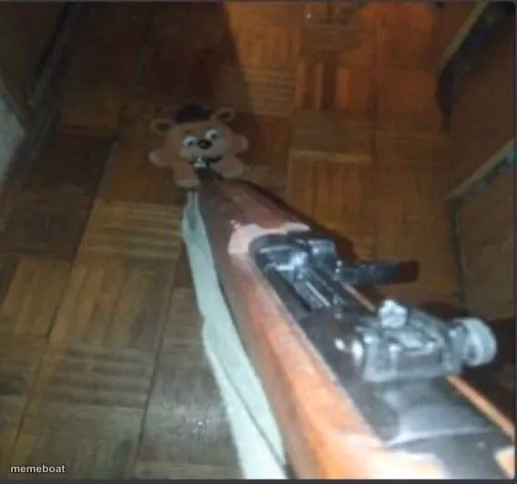 Gun pointing at freddy - meme generator image preview