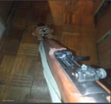 Gun pointing at freddy