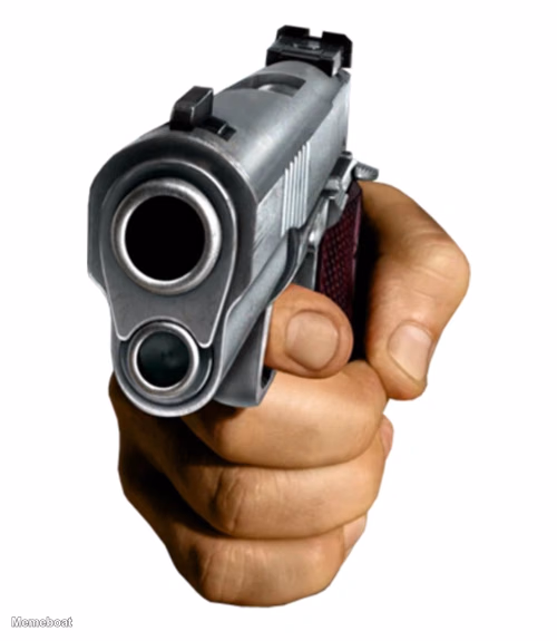 Gun Pointing at Viewer - meme generator image preview