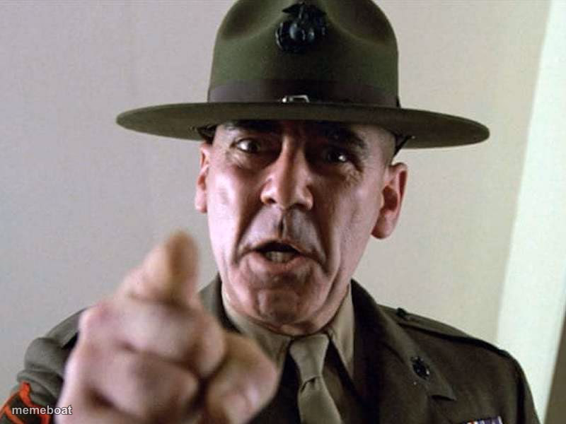 Gunny Ermey  R. Lee Ermey USMC - meme generator image preview