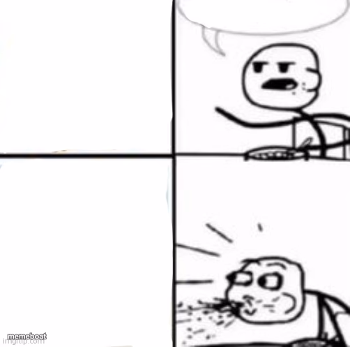 guy eating breakfast then spitting it out - meme generator image preview