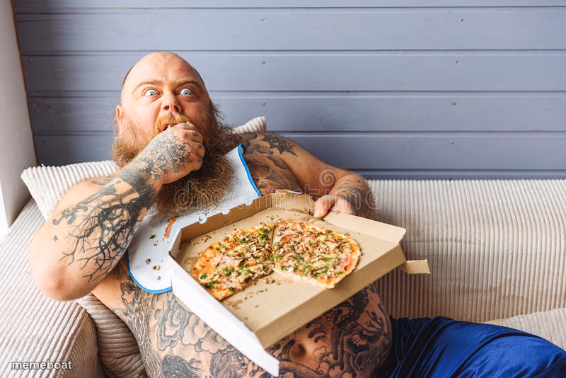 guy eating pizza - meme generator image preview