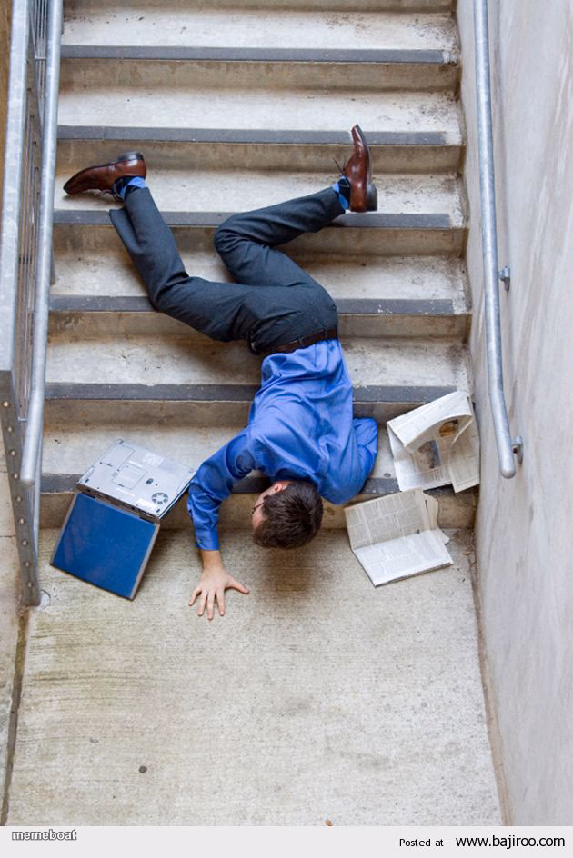 Guy Falling Down Stairs - meme generator image preview