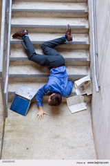 Guy Falling Down Stairs