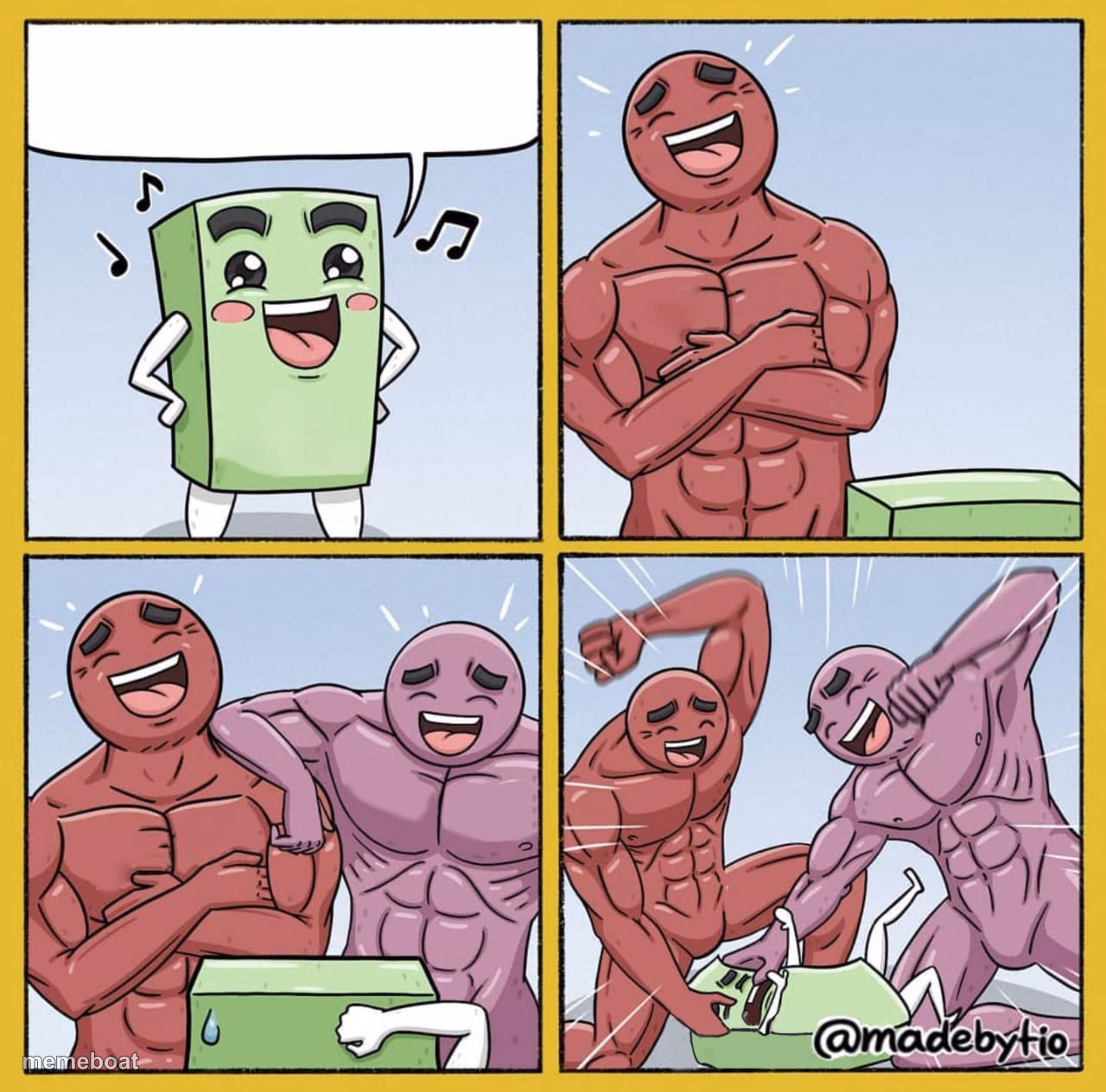 Guy getting beat up - meme generator image preview