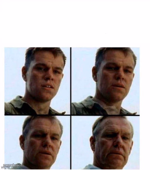 Guy getting older - meme generator image preview