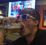 Guy Gulps Beer