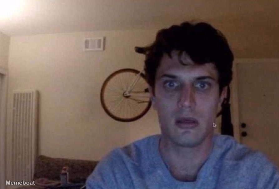 Guy Staring into Webcam - meme generator image preview