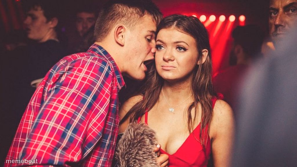 Guy talking to girl in club - meme generator image preview