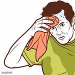 guy wiping his sweat