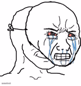 guy with happy face crying mask
