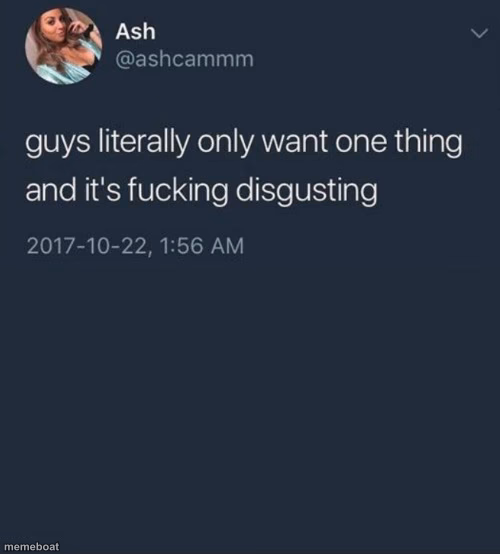 Guys literally only want one thing... - meme generator image preview