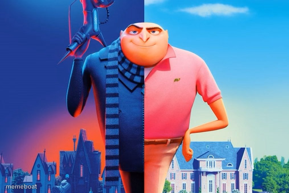 Half Evil Half Nice Gru - meme generator image preview