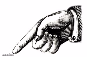 hand pointing down left - meme generator image preview