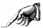hand pointing down left